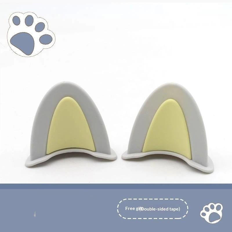 Soft ABS Bear Ear Helmet Decorations 1 Pair Adorable Appearance Easy to Install for Outdoor Riding Sports Helmets