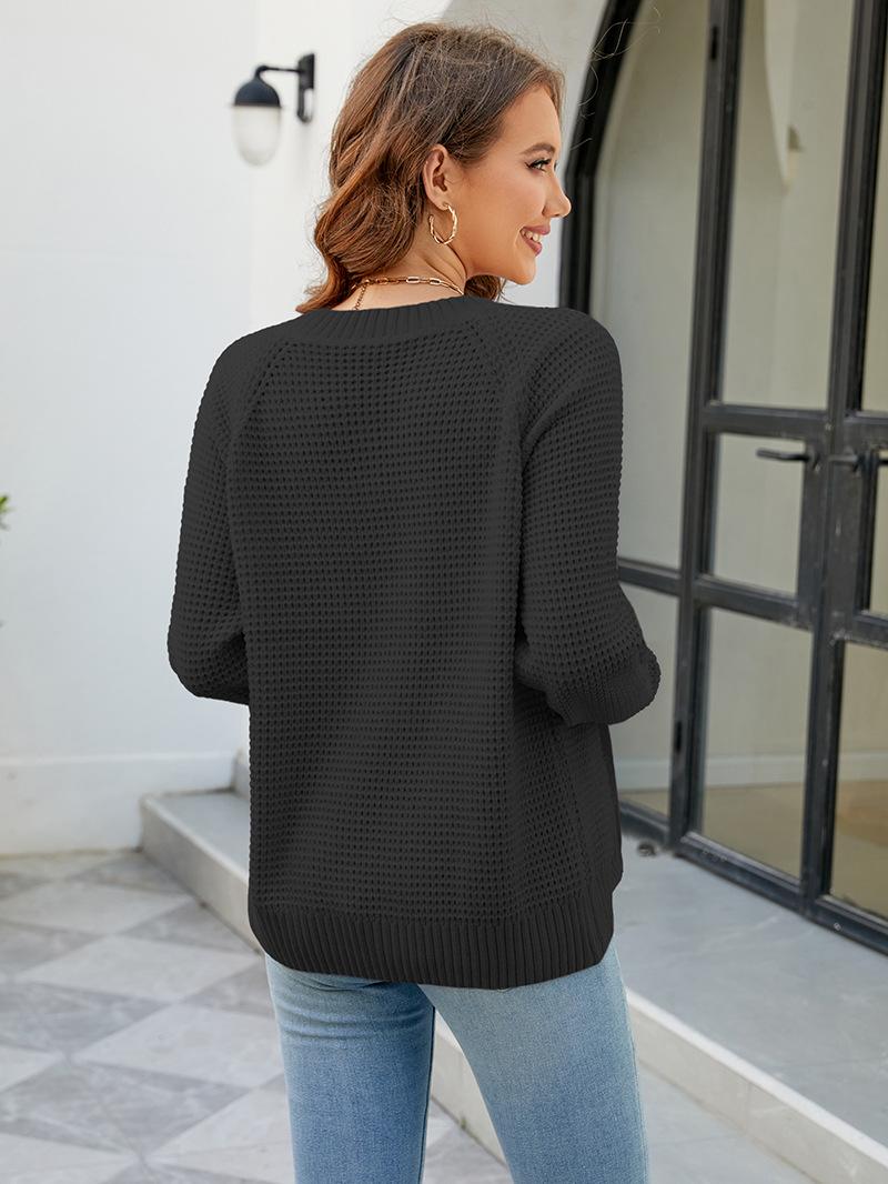 ZIMOXUAN Повседневный свитер с круглым вырезом и молнией — модный вязаный кардиган — фото 21