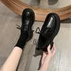 Fashion Casual Woman Shoe Round Toe Autumn Female Footwear Loafers With Fur Clogs Platform Oxfords Black Flats British Style Fall Dress