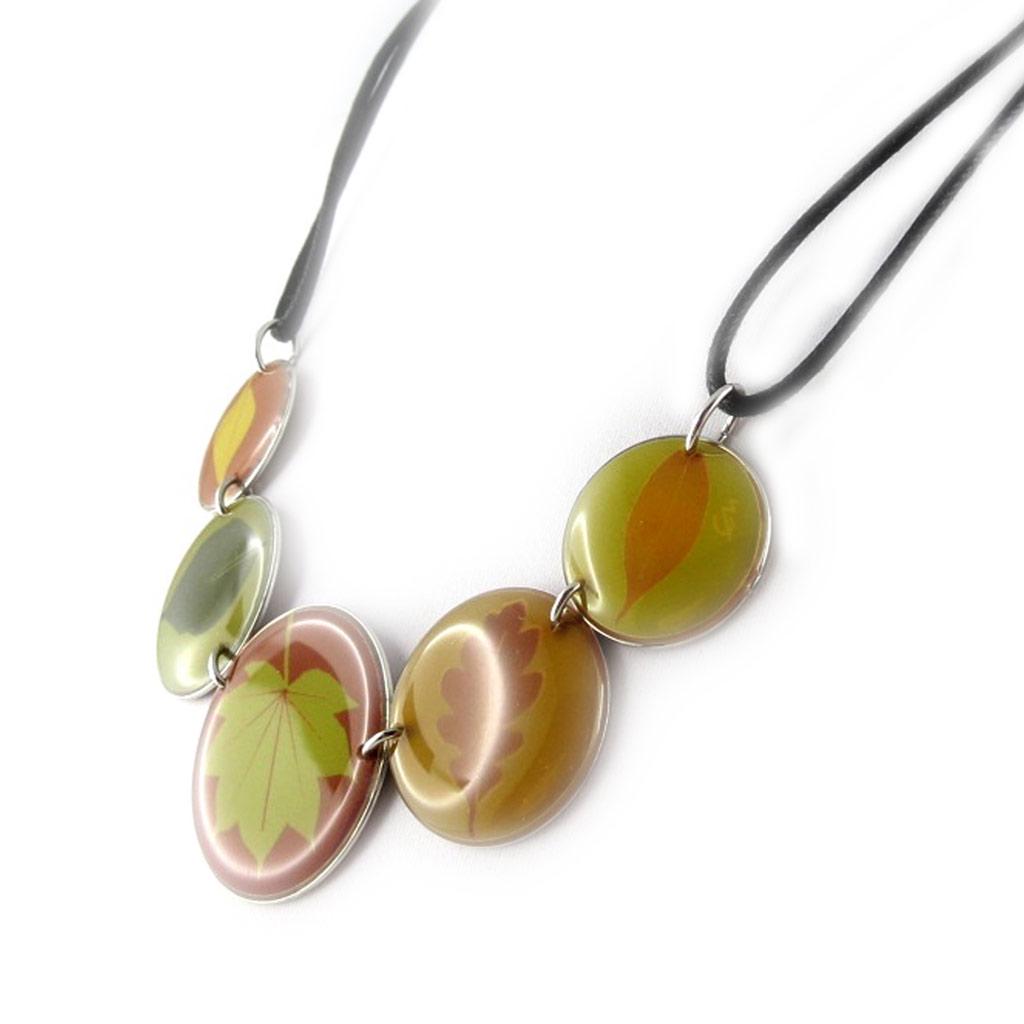 Les Trésors De Lily [D8211] - Green 'Bamboo' Designer Necklace