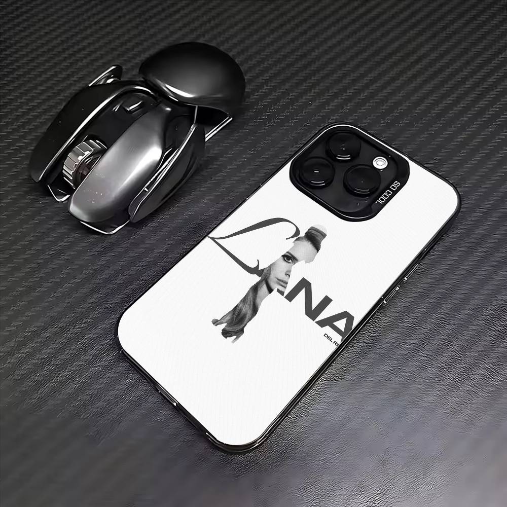 L-Lana del rey Singer  Phone Case For iPhone17,16,15,14,13,12,11 Plus,Pro Max Colored Silver Plated Inside Cover