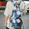 Denim Color Block Dámský batoh Pánské kostkované batohy Velkokapacitní taška přes rameno Studentská školní taška