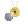Gold-Plated Sunflower Pendant Necklace Set