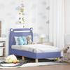 Kids Bed Frame with Headboard Jeans Blue 70 X 140 Cm Fabric