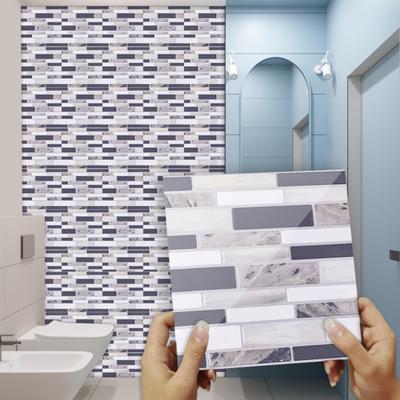 10 Fogli Adesivo Piastrelle Muro Marmo Impermeabile PVC Autoadesivo Decalcomania Decorativa Casa Bagno Cucina Paraschizzi Adesivo Murale Stacca-E-Incolla