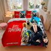 Set Lenzuola 3 Pezzi Stampa Serie Hotel Transylvania Copripiumino Con 2 Federe Cuscino Regalo di Compleanno per la Casa