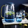 Shangkai Gradient Blue Nordic Marble Glass Pitcher Set