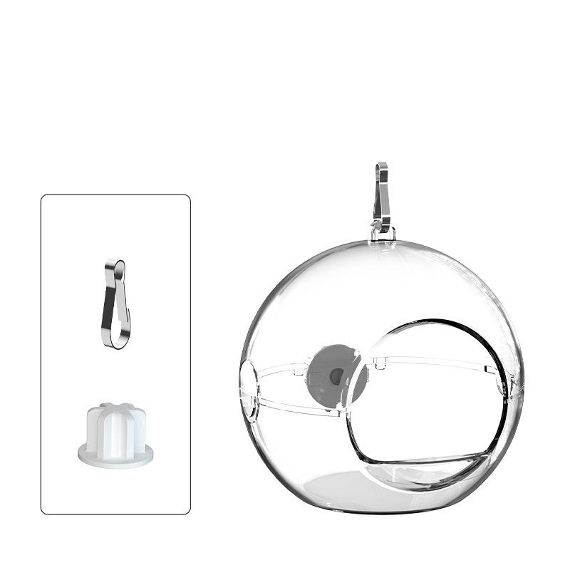 

Bird Nest for Cage Parakeet Nest Small Bird House Transparent Can Be Observed Bite-Proof Hanging Parrot Cage with Cotton Pads