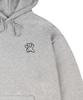 [Unisex] Small Line Bear Smile Hoodie_Gray