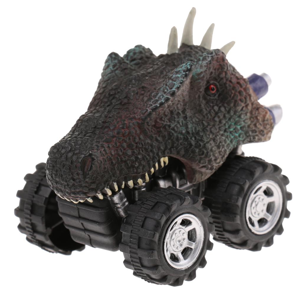 2Pc Kid Children Pull Dinosaur Figure Toy Tyrannosaurus & Backthorn