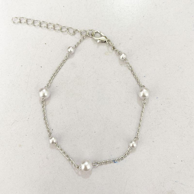 

Стильный женский браслет-цепочка из искусственного жемчуга 4 мм - Простые, модные, универсальные украшения.