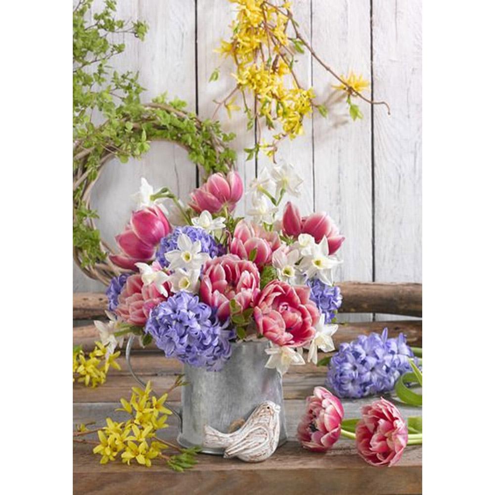 Huacan 5D DIY Full Drill Diamond Painting Bouquet Cross Stitch Embroidery Mosaic