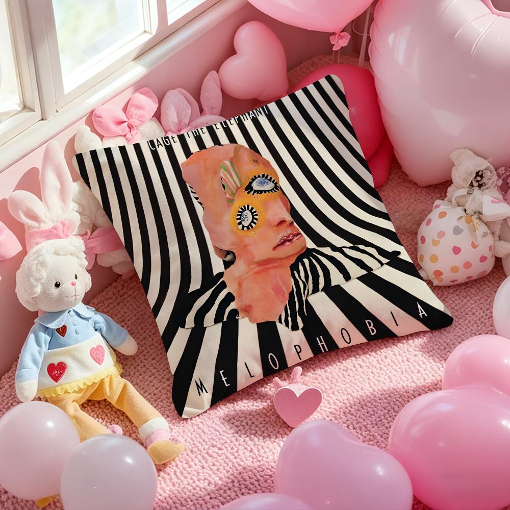 

C-cage the E-elephant album cover Cushion Cover Pattern Printed Pillowcase for Living Room Sofa Cushion Cover & Bedroom Decor 12x12Inch