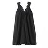 Spring 2026 Sleeveless Lace Patchwork Mini Dress - Retro V-Neck Dress