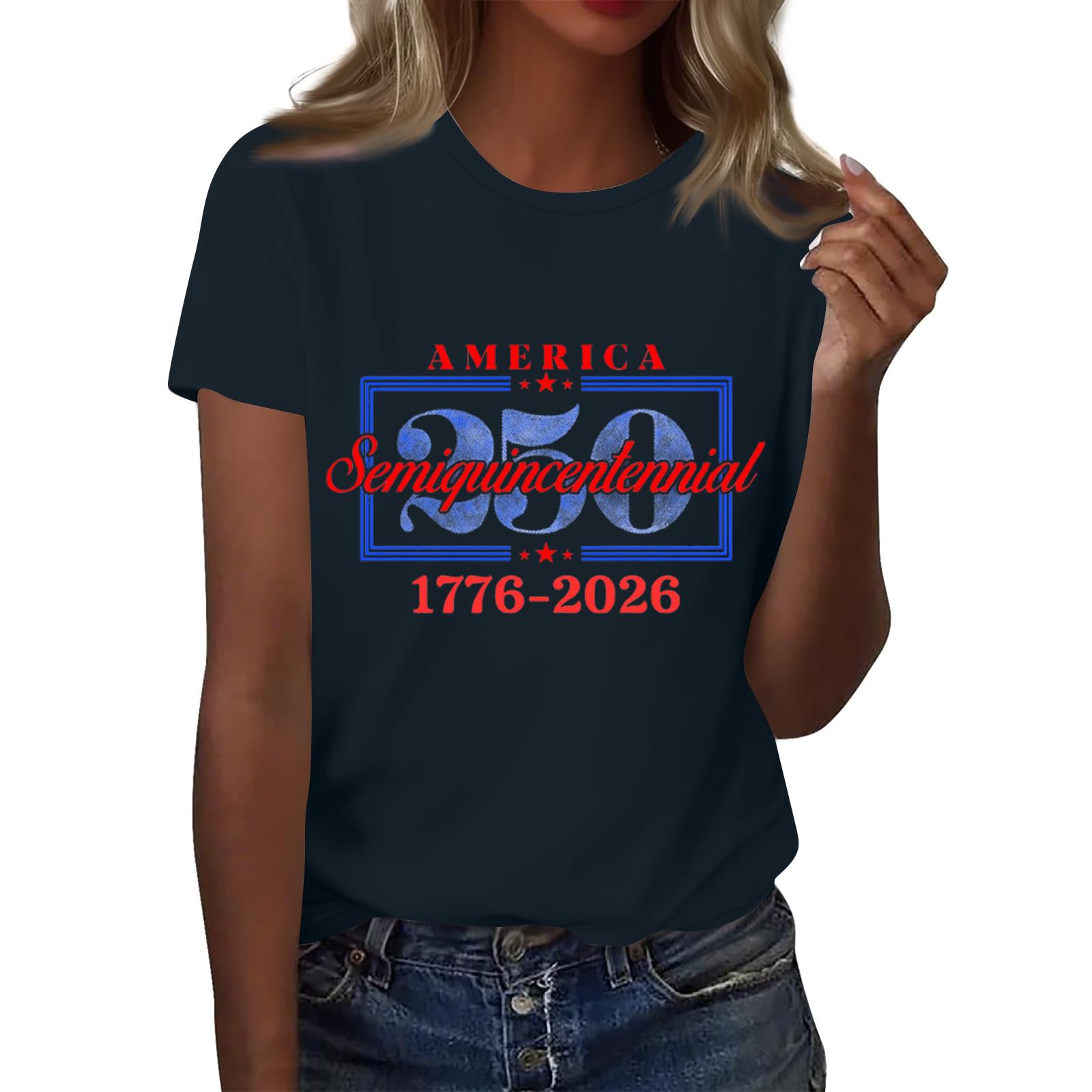 

Women s Fashion Casual Short Sleeve Printed T-Shirt Crew Neck Top Comfortable Lightweight Stylish Summer Shirt for Everyday Wear L тёмно-синий