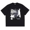 2026 Unisex Tshirt Short Sleeve Shadow Print Y2k Top Tees Harajuku Streetwear Vintage Graphic Korean Aesthetic Clothing