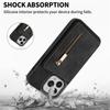 For iPhone 16 Pro Case Zipper Pocket Wallet Kickstand Phone Guard Cover