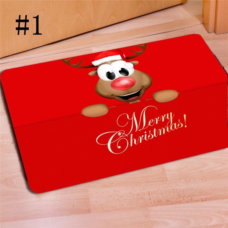 New Non-Slip Bedroom Rug Doormat Kitchen Bathroom Carpet Home Living Room Merry Christmas Carpet