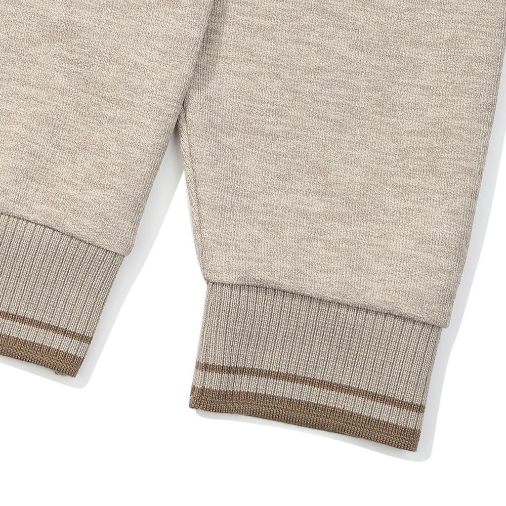MALBON GOLF Knit-Like Travel Long Sleeve T-Shirt Beige (Man)