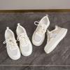 Womens Casual Sports Shoes 2026 New Spring Summer Style Thick Sole Board Shoes Breathable Artificial Flat Shoes White Sneakers
