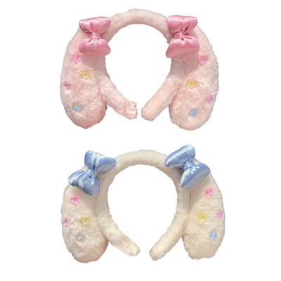 Elegantes Kristall-Dekor Haarband Styling-Accessoires Für Damen Kleines Mädchen Anime Hasenohr Haarreif für Tägliches Gesichtswaschen