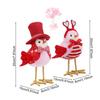 Bird Figurine Valentine's Day Bird Figurines Romantic Standing Plush Love Birds Ornament Bookshelf Bird Accent Piece Bird Gift