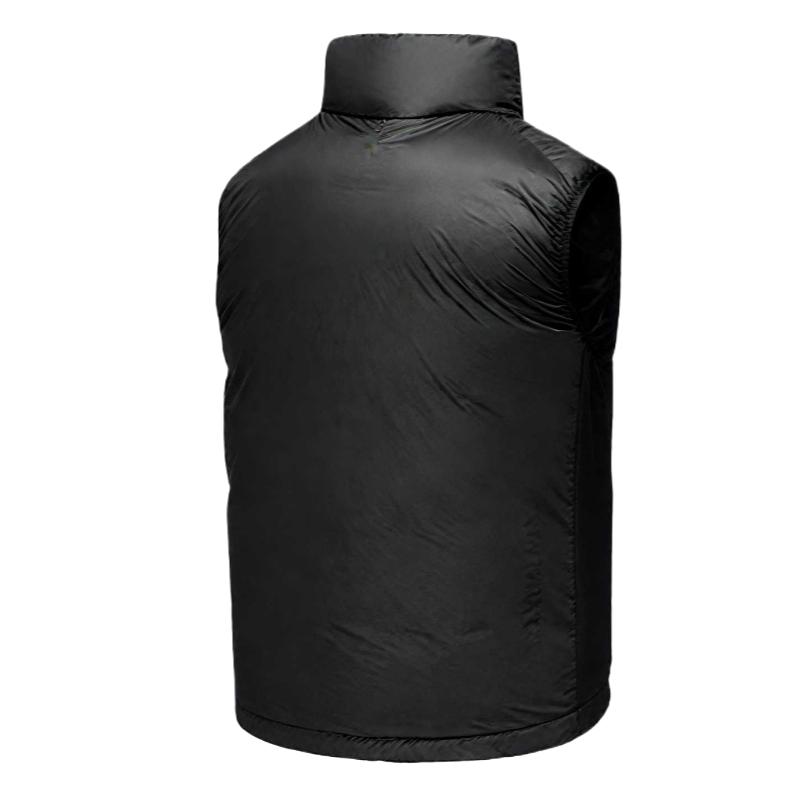 Skechers Basic Sports Series Stand Collar Warm Solid Color Zipper Down Vest Unisex Vest P425U042-0018