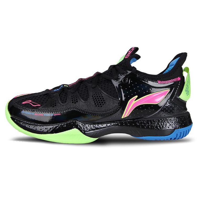 

new LiNing 3 Cushioned Slip Resistant Abrasion Resistant Low Top Badminton Shoes Unisex Black 40