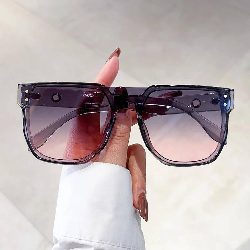 

Luxurious Brand Style Designer Square Sunglasses Women For Men Vintage Stylish Sun Eyeglasses Popular Punk Big Frame One Piece Shades UV400