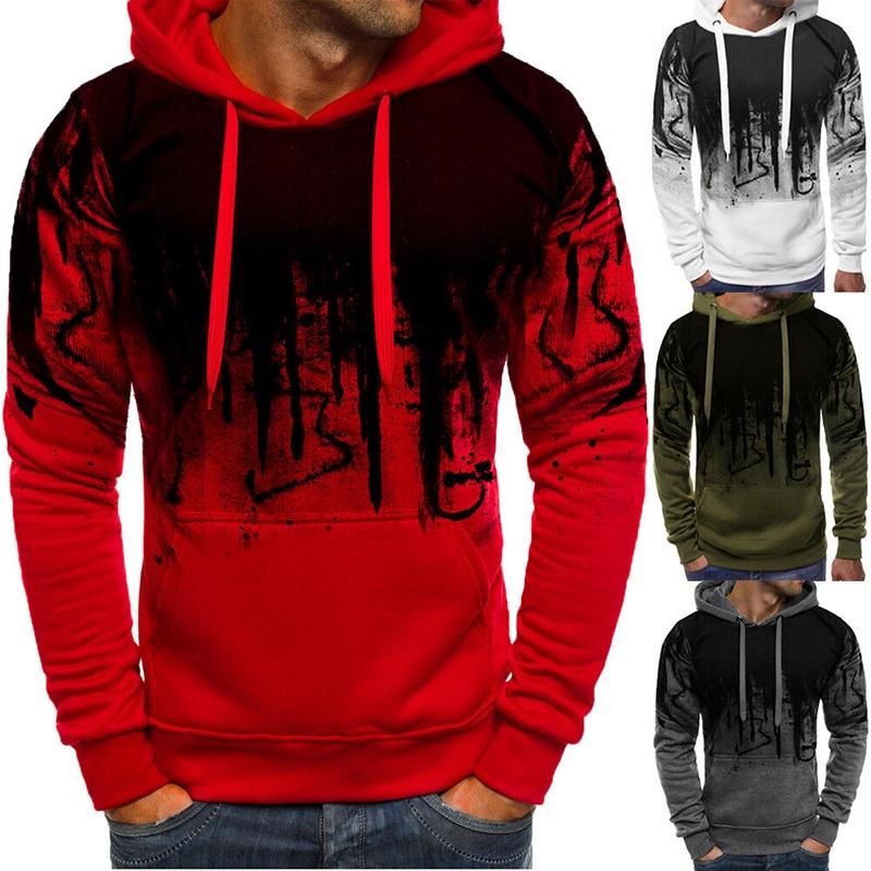 Mens Hoodies Winter Slim Fit Hooded Sweatshirt Outwear Sweater Warm Jacket Coat