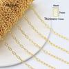 Multi Styles 14K Gold Plated Brass Necklace Chain Bulk for Jewelry Making Findings,DIY Jewelry Making Components Wholesale
