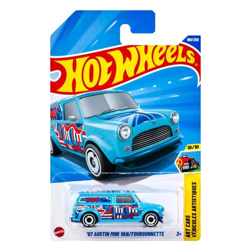 Hot Wheels Basic Car 67 Austin Mini Van Vehicle, Vehicle Toy, Ages 3 and Up, Blue, JFN31