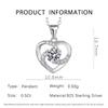 Love Heart Windmill 50-Point Necklace: Women's S925 Sterling Silver Moissanite Pendant.