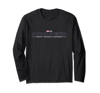 Marvel Studios Captain America: New World Order Movie Logo Long Sleeve T-Shirt