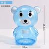 Creative Little Bear Piggy Bank Transparent Coin Paper Money Saving Box Cute Safe Deposit Box Kids Holiday Gift Desktop Decor