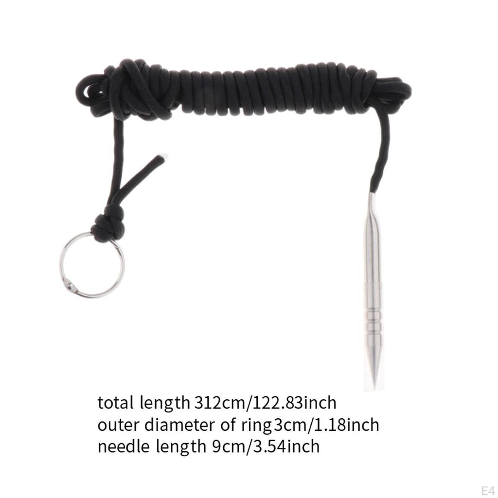 Fishing Stringer with Paracord And Metal Threading Pin for Outdoor Activities