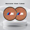 Alloy Leather Car Coaster Water Cup Mat for BMW E38 E46 E60 E70 F48 F30 F07 E92 G11 G32 G70 M M3 M5 M6 Anti-slip Pad Accessories sdbr2