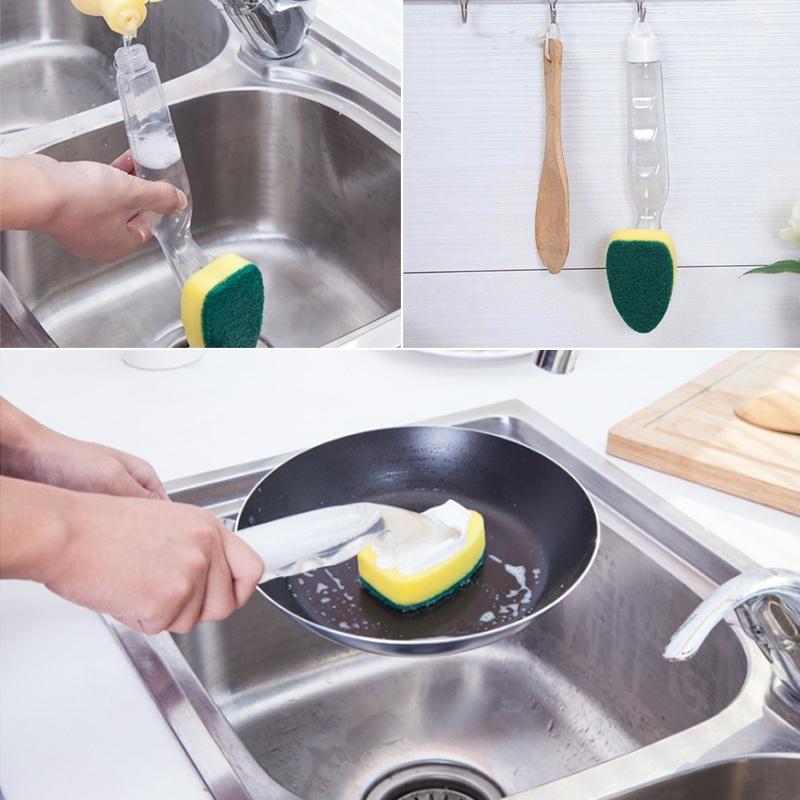 Kitchen Sponge Brush Refill Cleaning Scrubber Washing Dish