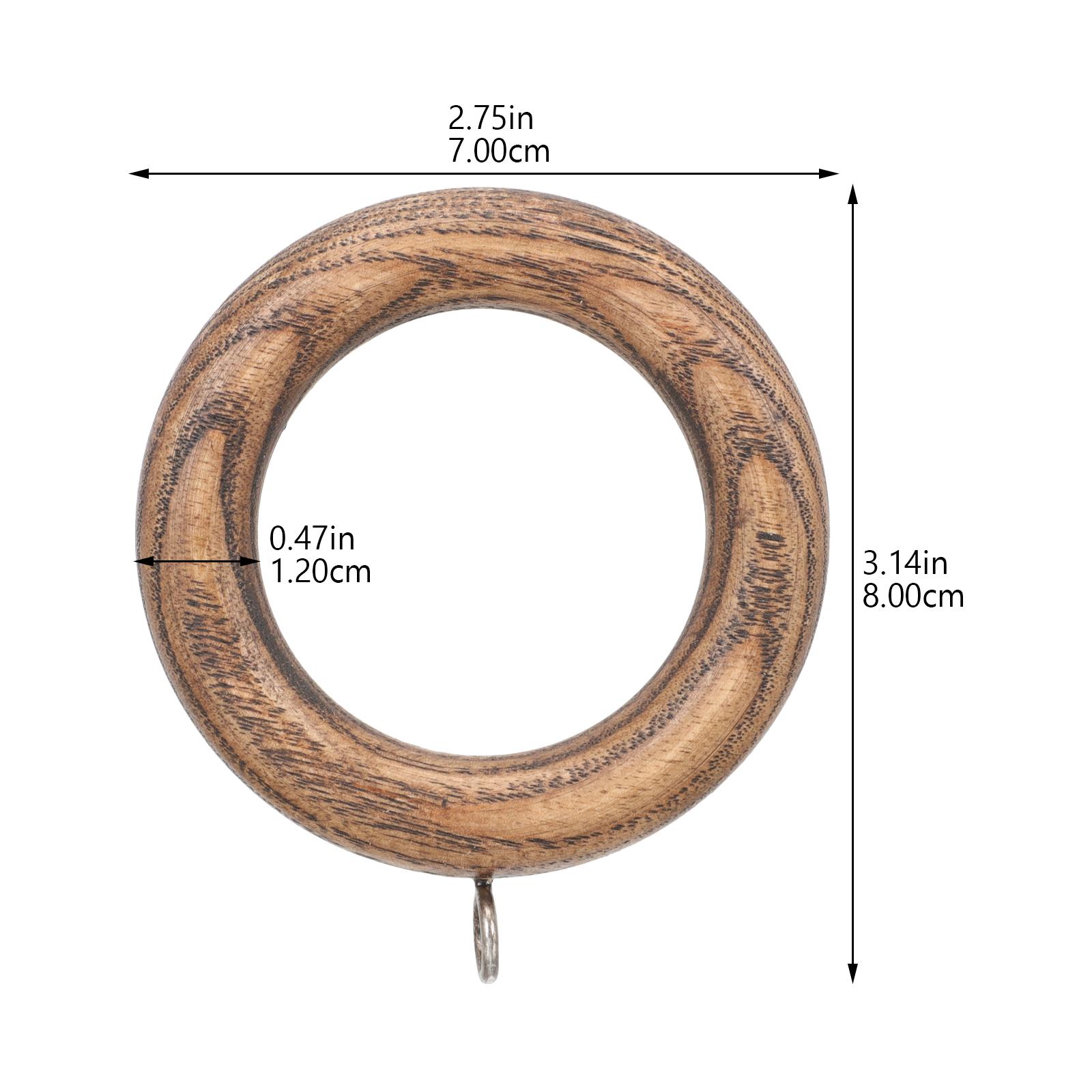 

2Pcs Replacement Wooden Curtain Rings Sturdy Smooth Hanging Rings for Curtains Home Decor Drapery Curtain Accessories кофейный