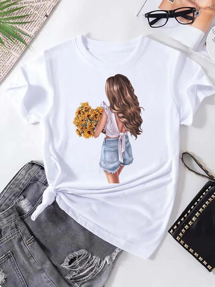 Women T-Shirt Harajuku Streetwear Short Sleeves Female Clothes Tops Tees Printed Female Tshirt Women Fashion Graphic