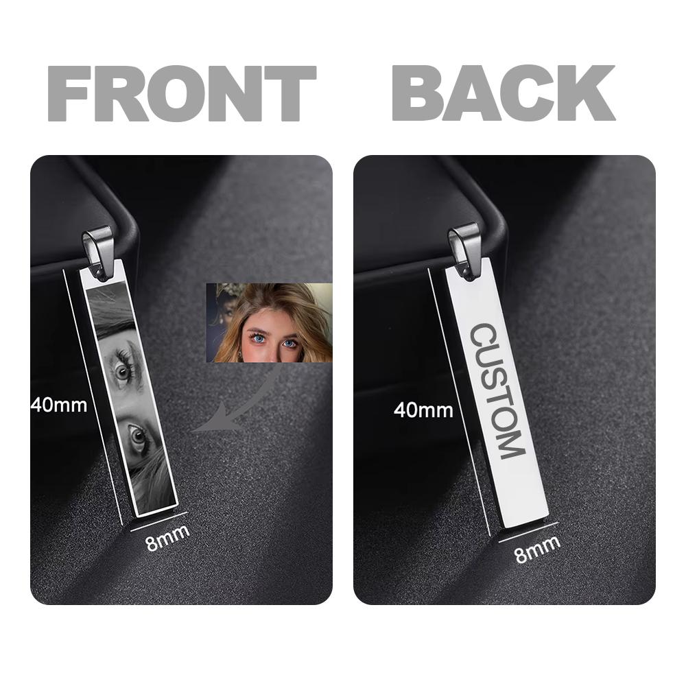 Lemegeton Custom Eye Neckalce Single Sided Photo Pendant Colorful Memorial Personalized Jewelry Women Men Picture DIY Trend Gift