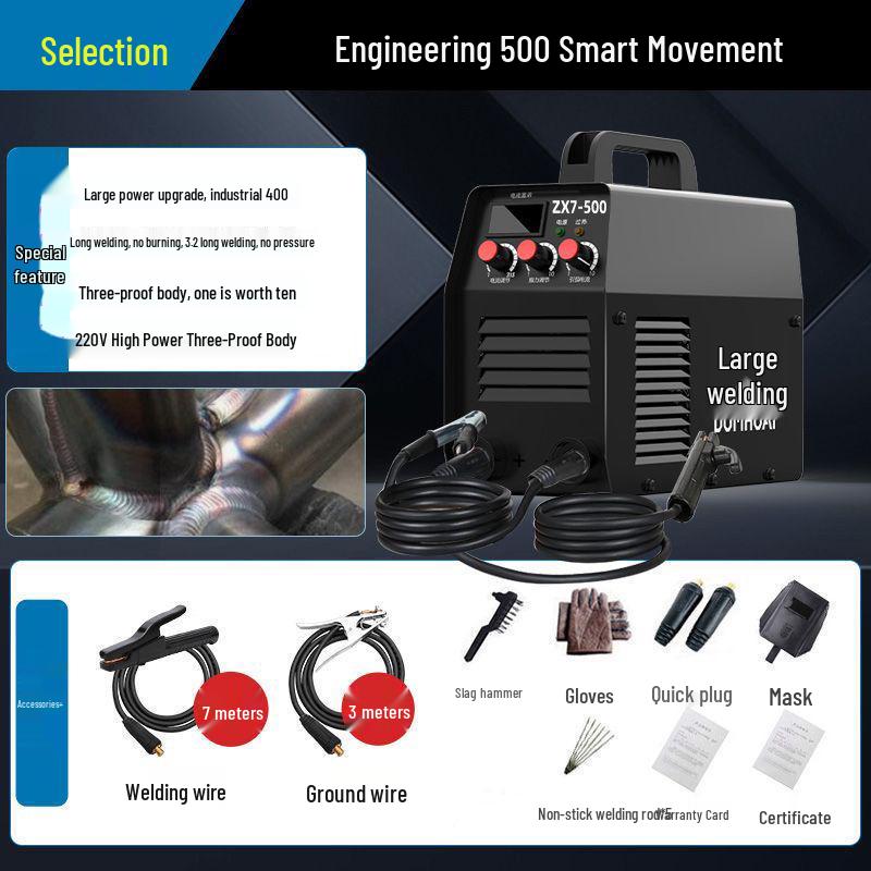 500 Electric Portable Dual Voltage Welder: 220V/380V Industrial-Grade Household Laser DC Welder