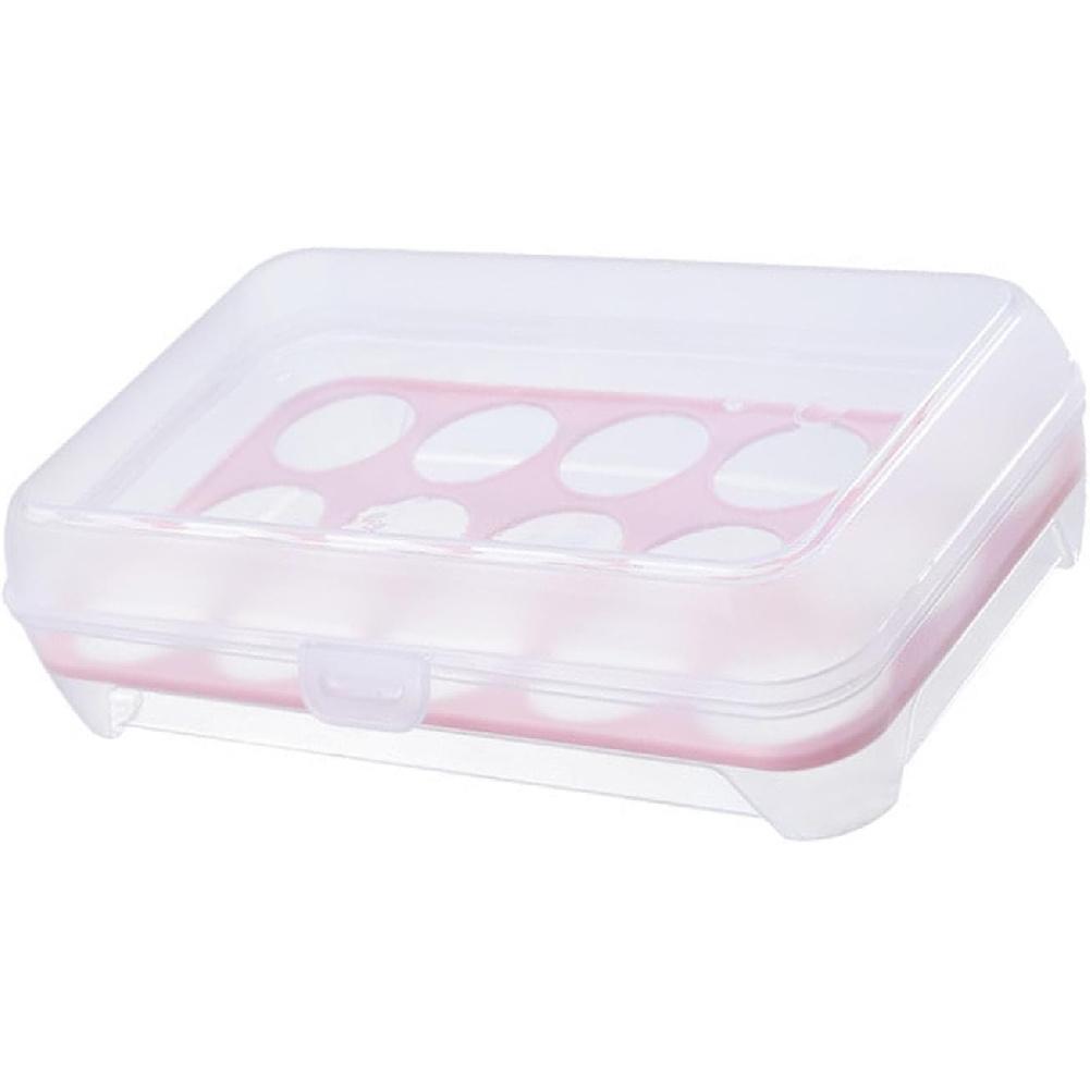 Egg Holder Portable 15 Grid Egg Storage Box for Refrigerator Transparent Design for Easy Egg Identification
