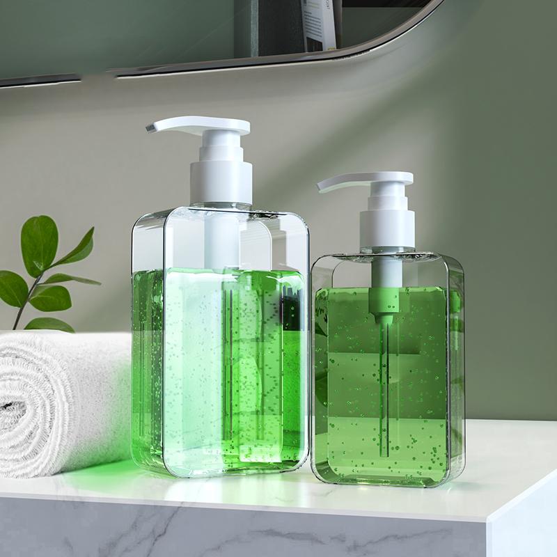 Soap Dispenser Bottle Bathroom Liquid Shampoo Shower Gel Bottle Refillable Storage Container Soap Press Empty Bottles