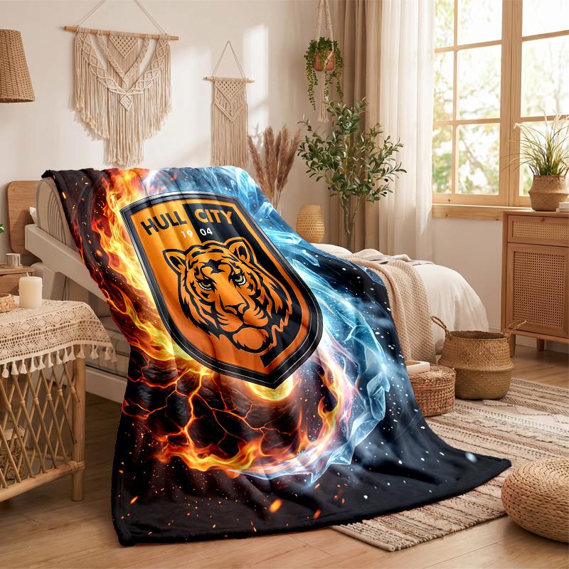 Hull City Football Print Flannel Blanket Soft Warm Sofa Bed Throw Blanket For Home Office Bedroom