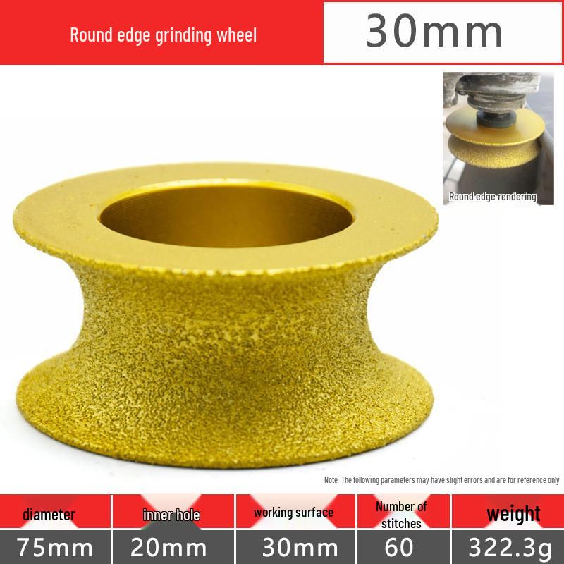 Brazed Diamond Flat Angle Grinder for Roman Column Quartz Stone & Ceramic Tile Edge Grooving.