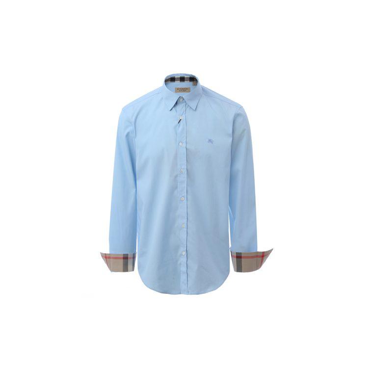 Burberry Mens Cotton Classic Long Sleeves Shirt Blue 39911601