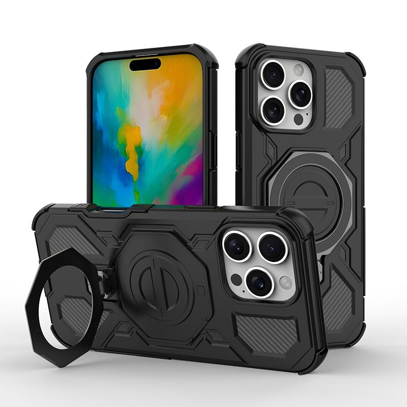 

Однотонный бронированный магнитный чехол-бампер для телефона с кольцом-подставкой для iPhone 17 16 Pro Max Samsung Xiaomi Oppo Moto Противоударный защитный чехол Oppo Reno 14 Pro 5G чёрный
