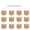 12pcs Wholesale Cat Collar Accessory Wood Dog Bone Puppy Blank Nameplate Round Tags For Dogs Keyrings
