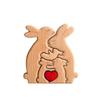 Osterdeko Holzprodukte Serie Ornamente Tier Hase Familie Elefant Herzförmige Holzornamente